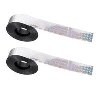 JOINPAYA Ruban Effaroucheur d'oiseaux Double 2 Rouleaux Réfléchissant | Film Polyester Pet, Longueur Découpable, Rotation au Vent, pour Aéroports et Cultures