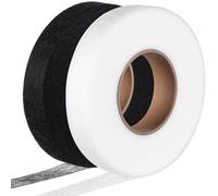 JOINPAYA Ruban Thermocollant Adhésif Textile 2 Rouleaux 2 CM X 70 M Noir et Blanc pour Ourlets sans Couture Bricolage et Couture Adhésif Thermocollant pour Rideaux et Vêtements