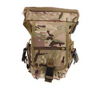 JOINPAYA Sacoche De Jambe Imperméable Camouflage 30x16x15 Cm En Polyester Robuste, Pochette Multifonction Étanche Scratch Lettres, Pour Camping Et Activités Outdoor