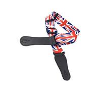 JOINPAYA Sangle de Guitare Électrique Réglable en Polyester Drapeau Britannique, Bandoulière pour Basse Électrique, Accessoire Pratique pour Musicien Homme et Femme