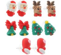 JOINPAYA Sapin Cloche Renne Moufles et Père Noël Clous D’Oreilles Créatifs pour Fêtes et Décoration D’Oreille