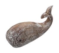 JOINPAYA Sculpture de Baleine en Résine pour Décoration Intérieure de Style Côtier, Finition Café, Artisanat Fin et Résistant Décoloration, pour Salon ou Maison de Plage