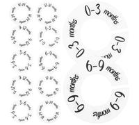 JOINPAYA Séparateurs de Placard Ronds pour Vêtements Bébé, Plastique Résistant, 2 Ensembles de 6 Tailles Différentes, Organisation Pratique de Dressing, Outil de Séparation pour Garde-robe