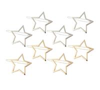 JOINPAYA Set de 8 Barrettes à Cheveux en Alliage de Zinc Argenté, Forme Étoile à Cinq Branches, Élégantes et Solide Saint-valentin Fête des Enseignants