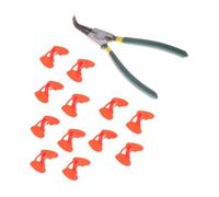 JOINPAYA Set de Lunettes Anti-picage pour Poules sans Broche avec Pince Inoxydable Masque Oculaire Moyen pour Volailles le Picage des Œufs Pattes