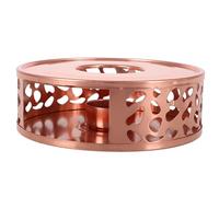 JOINPAYA Socle Chauffe-théière en Acier Inoxydable Ajouré, Chauffe-Plats à Bougie Chauffe-Plat, Base Chauffante pour Théière, Chauffe-théière pour Maison et Bureau, 1 Pièce Couleur Rose