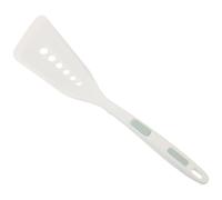 JOINPAYA Spatule en Silicone Résistante la Chaleur pour Poêle Antiadhésive, Spatule à Poisson Multifonction pour Cuisson, Taille Moyenne, Couleur Blanche Points Verts, Accessoire