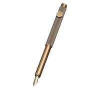 JOINPAYA Stylo Plume Portable en Laiton Rétro 05 MM Pointe Fine F Stylo D’Écriture Scolaire et Calligraphie pour Maison Bureau et Apprentissage
