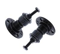 JOINPAYA Support de Main Courante Murale en Fer Noir 2pcs, Robuste et Facile à Monter, Design Classique Simple pour Fixation D'escalier Intérieur
