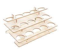 JOINPAYA Support de Rangement pour Flacons de Pigments en Bois Naturel 15 Emplacements pour Peintures Acryliques Stylos et Fournitures D’Artiste Organiseur Compact et Léger pour Atelier