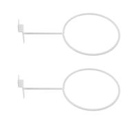 JOINPAYA Support Mural pour Ballons de Sport en Métal 5 MM d'Épaisseur Lot de 2 Pièces Blanc Crochet Robuste pour Rangement Suspendu de Basketball Football Rugby - Organisation