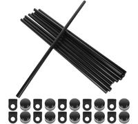 JOINPAYA Support pour Affiche en Rouleau Noir 33 CM Ensemble 10 Pièces 2 Barres 4 Embouts 2 Crochets - Cadre Suspendu ABS Résistant pour Photo Affiche Publicitaire et Décoration