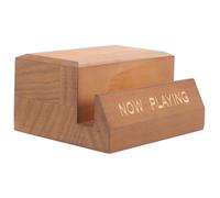 JOINPAYA Support pour Disques Vinyles en Bois Texture Lisse, Organisateur de Bureau pour Rangement de Vinyles et CD, Présentoir de Table pour Salon ou Café