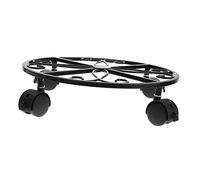 JOINPAYA Supports De Pots De Fleurs en Fer Porte-Pot à roulettes Support De Rangement pour Pots De Fleurs Étagère De Fleurs en Métal Intérieur Support De Pot De Fleurs Noir