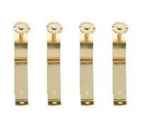 JOINPAYA Supports de Rideaux Réglables 19 Mm, Lot de 4 Supports Robustes pour Tringle à Rideaux Simple Roma, Accessoires de Fixation pour Fenêtres, Installation Murale Maison et Bureau