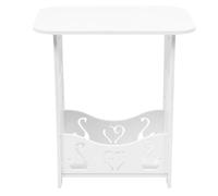 JOINPAYA Table D'appoint Mini Coiffeuse Blanche en Bois, Style Moderne | Surface Spacieuse, Design Minimaliste, Léger à Déplacer, pour Appartement, Chambre et Coin Maquillage