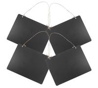 JOINPAYA Tableau Noir Double Face Facile à Accrocher 4 Pièces en Bois Léger avec Corde Suspendre Panneau Mémo Rectangulaire Décoratif pour Usage Domestique et Salles de Classe