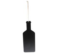 JOINPAYA Tableau Noir en Bois à Messages, Panneau D'affichage Suspendu en Bois, Forme Bouteille de Vin, Noir, pour Écrire des Notices, Enseigne de Boutique, Déco Jardin et Maison