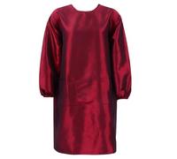 JOINPAYA Tablier de Travail de Coiffeur à Manches Longues Rouge, Vêtements de Travail de Salon Résistants, Poches de Rangement, Lavable et Séchage Rapide, pour Coupe Cheveux et Coloration