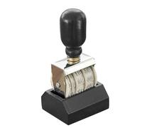 JOINPAYA Tampon Dateur Soi-Même Molette Rotative Poignée Noire Tampon Pratique pour Scrapbooking et Planification Outil DIY Léger et Portable pour Étiquettes Cartes et Présents