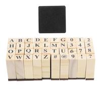 JOINPAYA Tampons en Bois Alphabet 40 Pièces Lettres Capitales Rétro pour Scrapbooking et Journaling Fournitures Créatives pour Cartes Journaux Intimes et Loisirs DIY