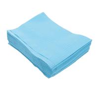JOINPAYA Tapis de Manucure Absorbant la Poussière Bleu Jetable 125 Pièces en Papier Fibre Imperméable Confortable Toucher, pour Salon de Nail Art ou Usage à Domicile