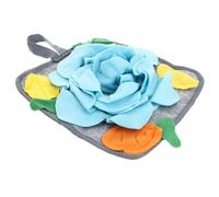 JOINPAYA Tapis De Recherche De Nourriture pour Lapin Jouet Stimulant en Polaire Bleu Taille Moyenne Tapis D'odorat pour Lapins Activité Ludique Détente
