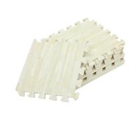 JOINPAYA Tapis De Sol En Mousse Eva Imitation Bois 30x30x1 Cm Pour Bébé Et Garçon Et Filles, Dalles De Sol Emboîtables, Épais, Antidérapant, Pour Salon Et Chambre, 10 Pièces Bordures Incluses