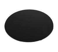 JOINPAYA Tapis de Souris Rigide Rond en Alliage D'aluminium Noir Antidérapant, Surface Lisse Imperméable, Contrôle Précis pour PC Bureau Gaming, Tapis de Souris Métal Ergonomique Double