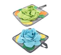 JOINPAYA Tapis en Polaire pour Lapin 2 Pièces, Tapis D'entraînement pour Animaux de Compagnie, Stimule L'odorat et Favorise la Perte de Poids, Coussin Doux Antistress