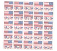 JOINPAYA Tatouages Autocollants Visage Drapeau Américain 25 Pcs Étanches Respirants pour Fête Nationale Américaine 4 Juillet Accessoires Corps Temporaires pour Match Sportif et