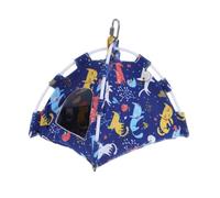 JOINPAYA Tente pour Oiseaux Toile Bleue Maison Suspendue Confortable et Résistante pour Perruches et Perroquets Abri Amusant et Chaud sans Coussin Accessoire Pet Supplies