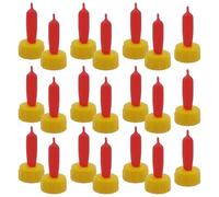 JOINPAYA Tétine Débit de Lait Stable pour Agneau en Caoutchouc Rouge 24 Pièces Adaptée aux Bouches Délicates Bergeries Temporaires -nés