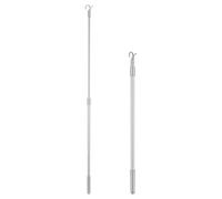 JOINPAYA Tige de Commande des Stores Télescopique Baguette de Stores en Alliage D'aluminium Argenté Surface Lisse Rangement Facile et Rideaux Usage Domestique