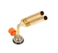 JOINPAYA Torche à Gaz de Soudage Brûleur Continu Double Tube en Acier Inoxydable Compacte pour Barbecue en Extérieur Cuisine Professionnelle
