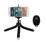 JOINPAYA Trépied Réglable Noir Support Stable et Résistant la Corrosion en Acier Inoxydable pour Appareil Photo et Téléphone Portable, Photographie en Extérieur