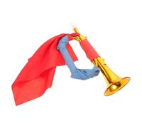 JOINPAYA Trompette Klaxon Puissant en Plastique Grand Modèle Rubans Bleu et Rouge, Instrument à Vent pour Fêtes, Événements Sportifs et Spectacles sur Scène