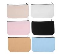 JOINPAYA Trousses à Crayons avec Fermeture Éclair Organisation Polyvalente Grand Capacité en Toile Lot de 6 pour Papeterie et Petits Outils, pour Voyages et Mariage