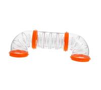 JOINPAYA Tubes Et Tunnels pour Cages à Hamster Extérieures, Ensemble DIY Tubes en Plastique Transparents, Raccords C, Couleur Orange, Accessoires pour Jeu Et Exploration des Petits Animaux