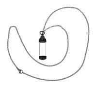 JOINPAYA Urne Funéraire Collier et Verre Pendentif en Acier Inoxydable Design Élégant Flacon de Parfum Transparent pour Souvenir Mémorial et Présent