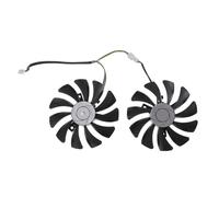 JOINPAYA Ventilateur de Carte Vidéo Noir en Abs Facile à Installer Retirer, Refroidisseur Graphique pour Fête Estivale, 1 Paire D'accessoires Vidéo