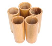 JOINPAYA Ventouses Professionnelles pour Massage Corporel Lot de 5 en Bambou Augmentation du Flux Sanguin et Amélioration de L'immunité Musculaire, Usage Domestique