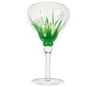 JOINPAYA Verre à Cocktail Margarita Peint la Main Motif Marguerite, en Verre Cristal Délicat, Taille Compacte, pour Fêtes, Bars et Accessoires de Cocktail, Lot Individuel Mousseux