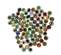 JOINPAYA Yeux Phosphorescents en Verre 16 MM 100 Pièces Patchs pour Création de Bijoux DIY Matériaux pour Poupées Accessoires Décoratifs Lumineux