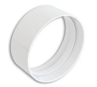 Joint Ø 125 mm pour ventilation canalisée Hotte Cuisine adapté pour tuyaux de ventilation de type rond en PVC Blanc