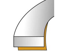 Joint adhésif PVC blanc, profil 'I' 6M