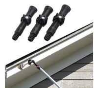 Joint articulé à 270 degrés compatible avec les tiges télescopiques pour une utilisation avec des brosses de nettoyage, des rouleaux de peinture et d'autres accessoires (3 pièces)