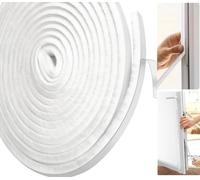 Joint Autocollant pour Porte et Fenêtre, Isolant Anti Froid 10m x 9mm x 5mm | S'adapte aux interstices de 2 à 4 mm, même irréguliers - Facile à poser, économe en énergie, Blanc