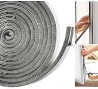 Joint Autocollant pour Porte et Fenêtre, Isolant Anti Froid 5m x 9mm x 9mm | S'adapte aux interstices de 4 à 8 mm, même irréguliers - Facile à poser, économe en énergie, Gris