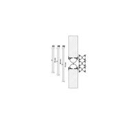 Profilé caoutchouc pour porte va-et-vient 40 à 48 mm - longueur 224 cm BRICOZOR